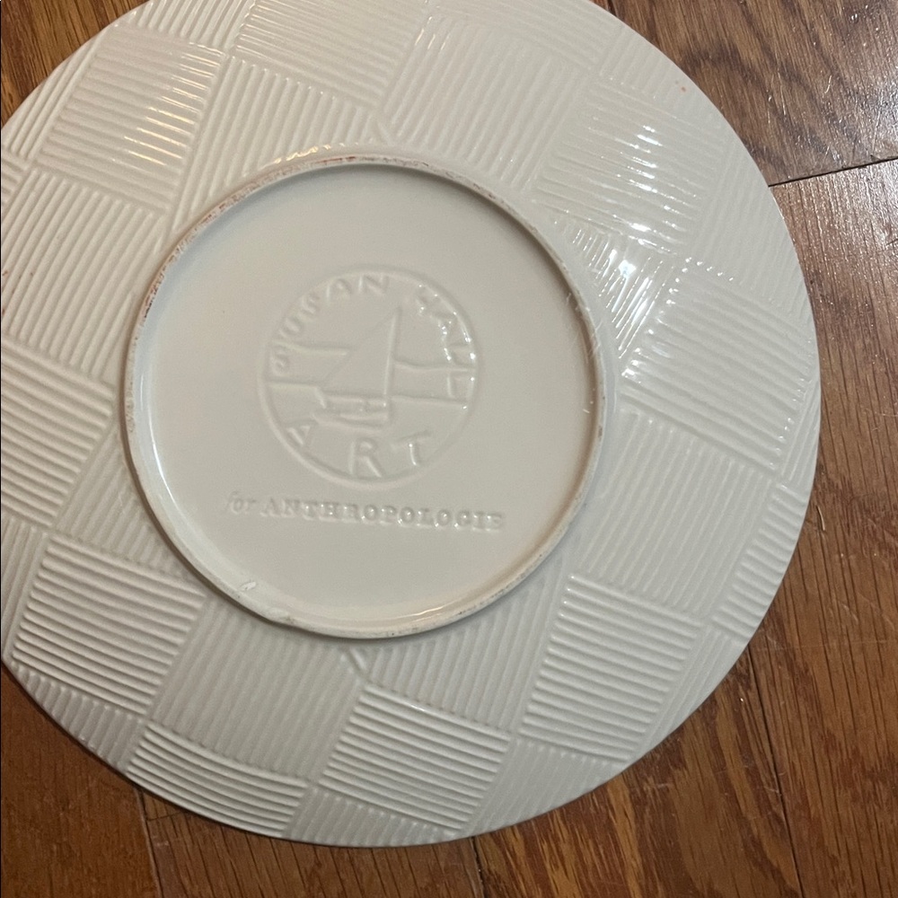 Anthropologie Callie Black Swan Dessert Plate by Susan Hall - Picture 2 of 5